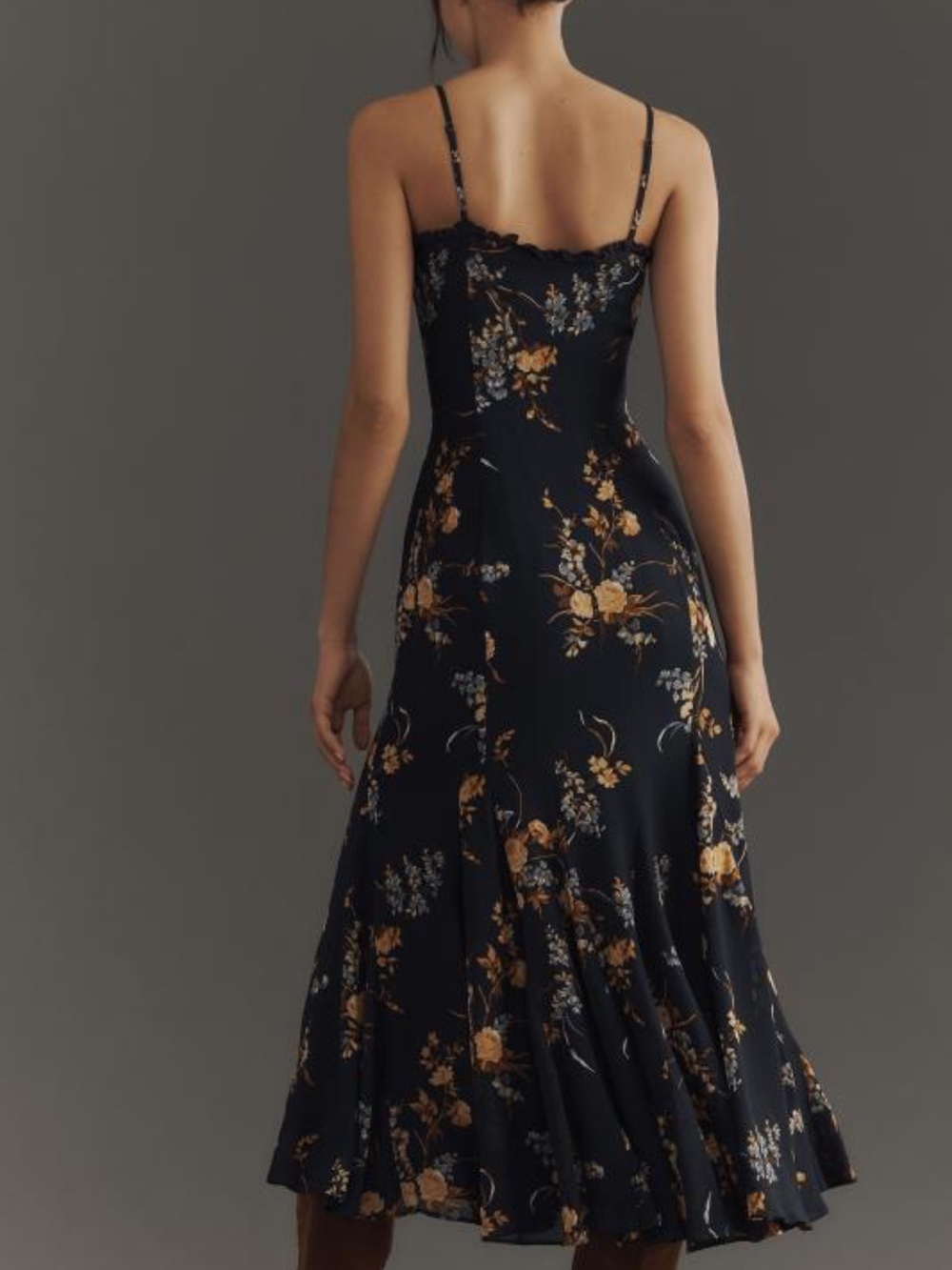 Reformation Lilibet dress in Seychelles (navy) - Picture 4 of 8